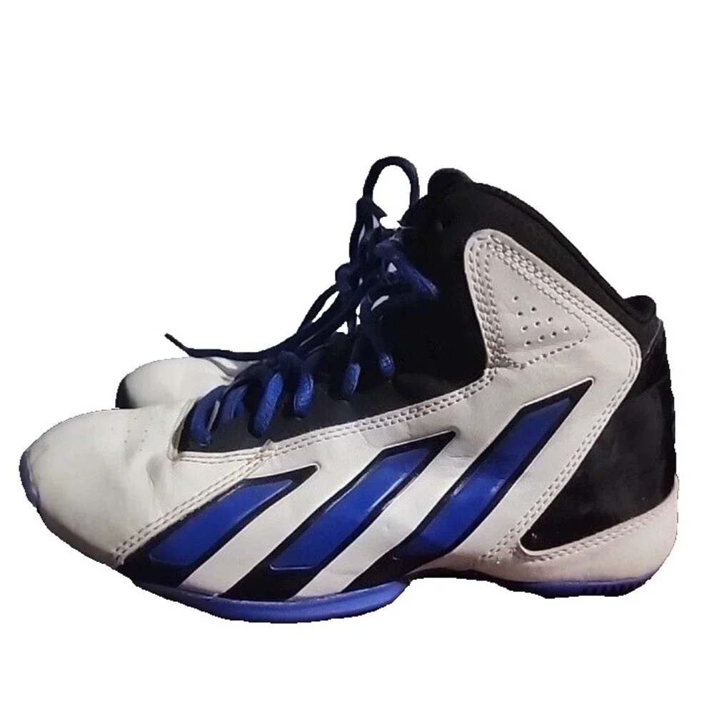Men's Adidas basketball torsion system Shoes blue & white stripe‎ Size 3.5